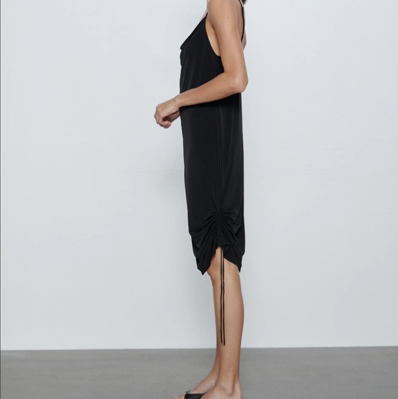 🔥Zara STRAPPY Cowl Neck Camisole Dress - Picture 8 of 9